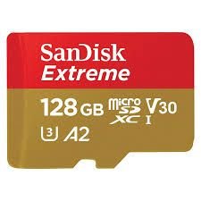 Carte mémoire SanDisk MicroSD 128Go U3 A2 rouge