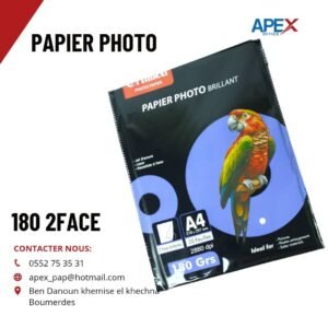 Papier photo brillant 180g double face El Hillal A4